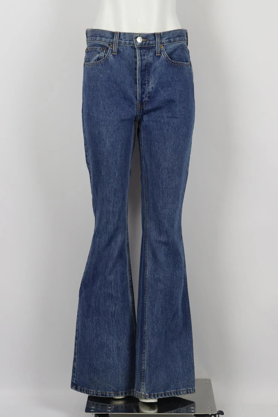 RE/DONE HIGH RISE FLARED DENIM JEANS W29 UK 10/12 - Image 2