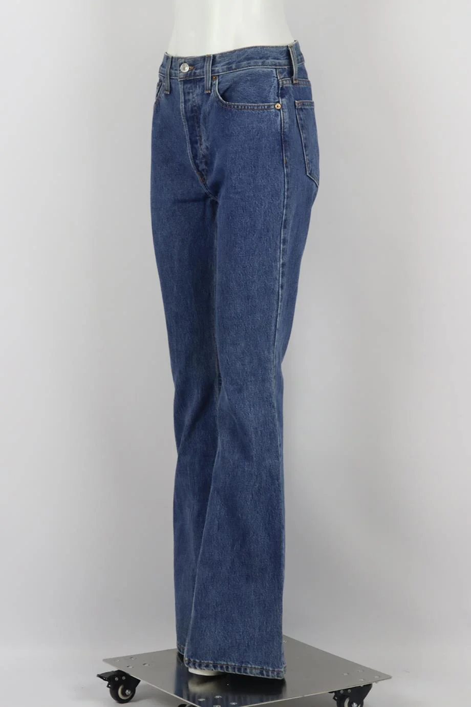 RE/DONE HIGH RISE FLARED DENIM JEANS W29 UK 10/12 - Image 3