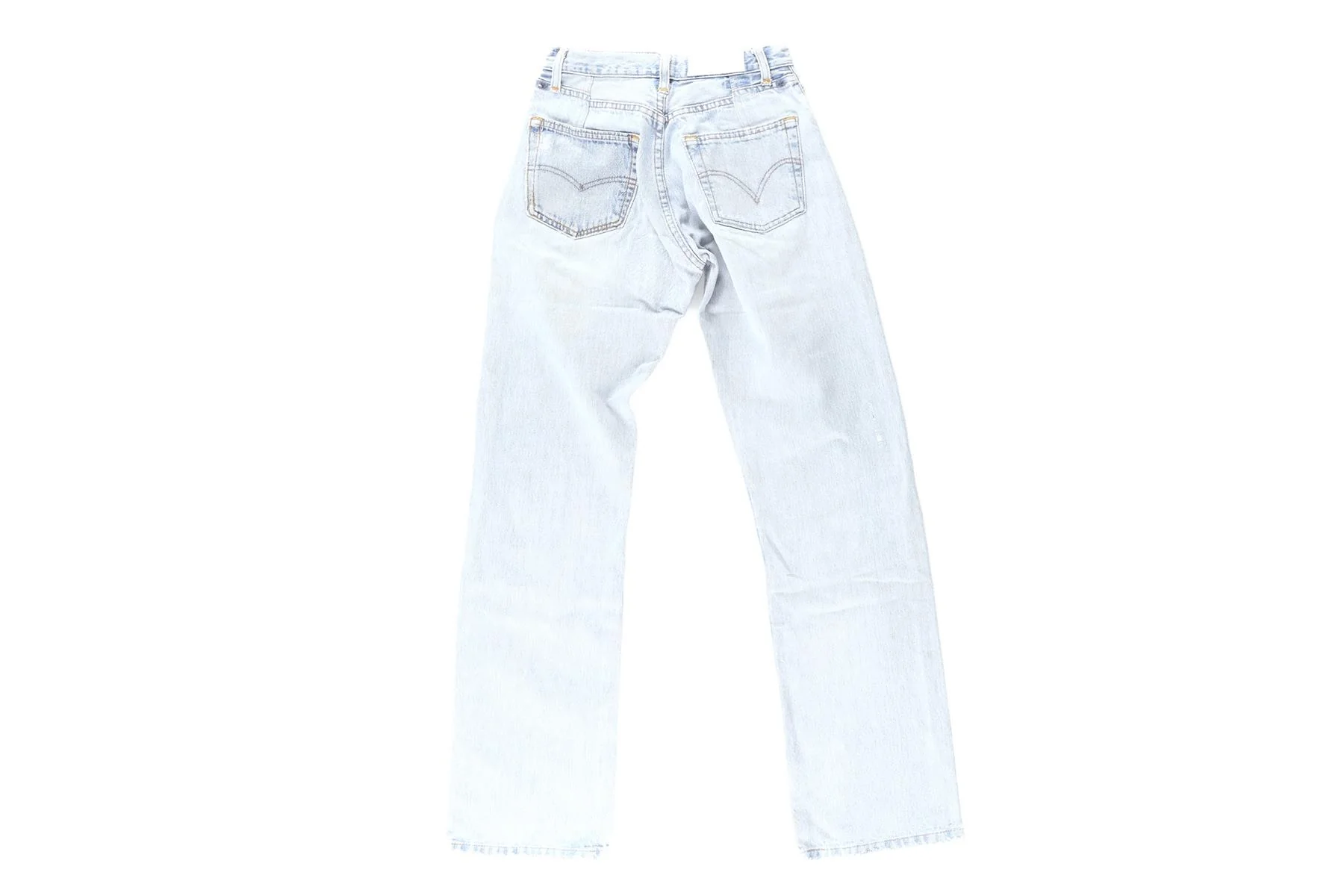 RE/DONE + LEVI'S BLUE HIGH RISE STRAIGHT LEG JEANS W24 UK 6 - Image 4