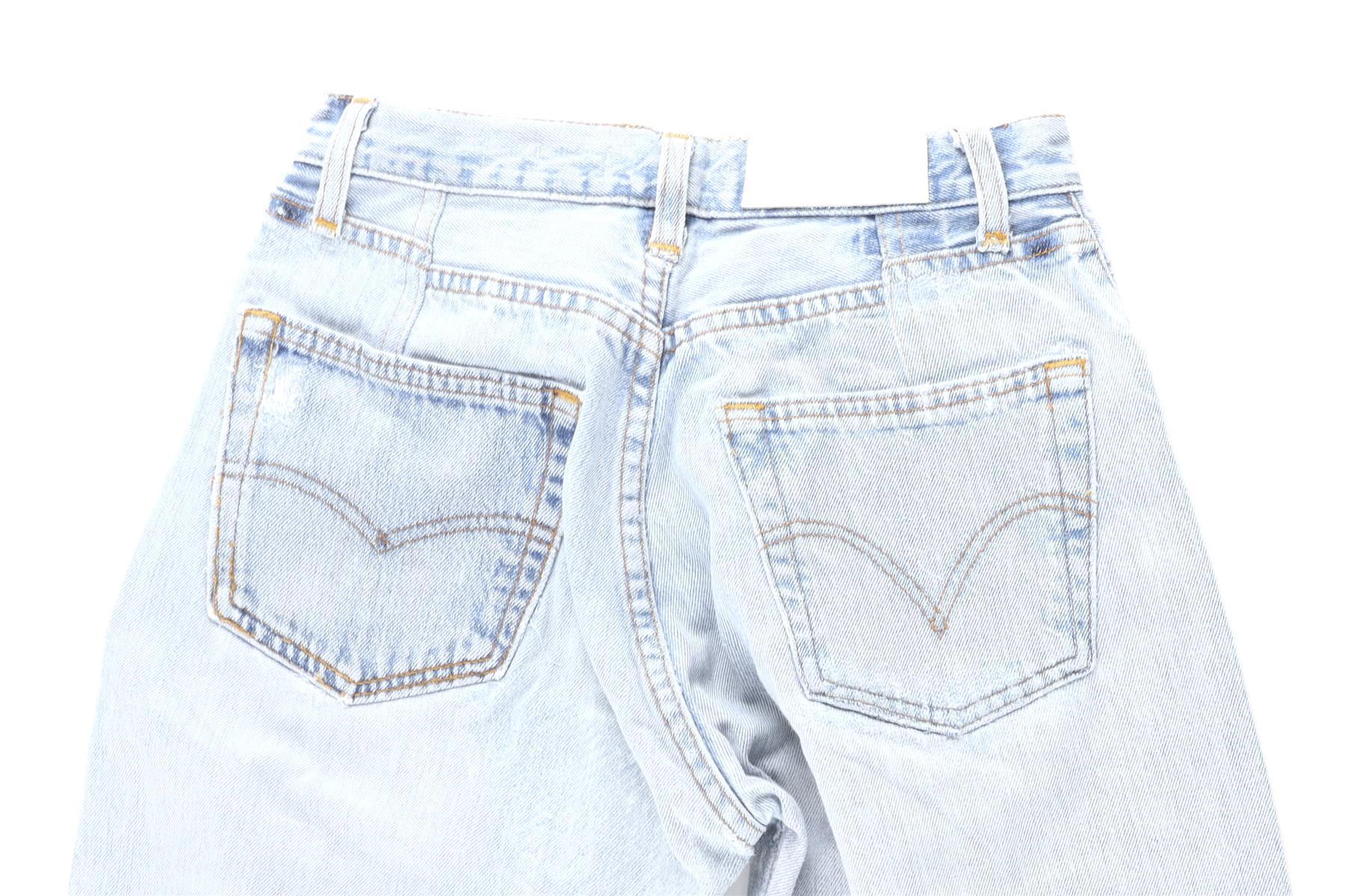 RE/DONE + LEVI'S BLUE HIGH RISE STRAIGHT LEG JEANS W24 UK 6 - Image 5