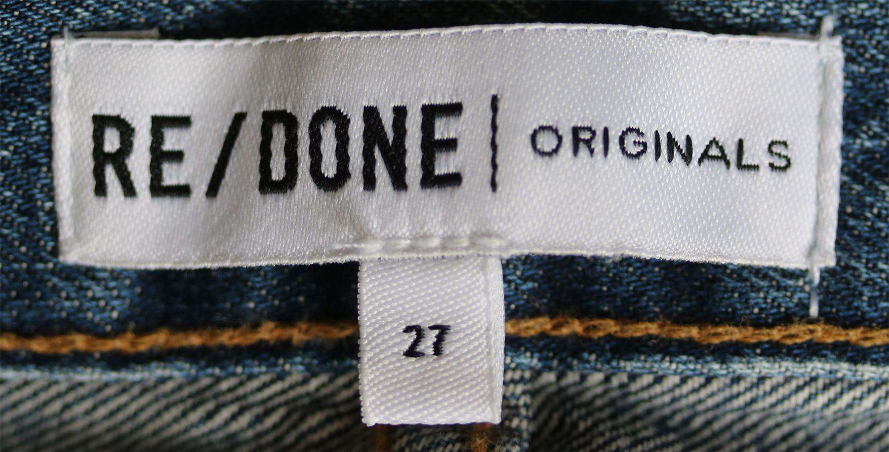 RE/DONE LEVI'S HIGH-RISE RIPPED DENIM JEANS W27 UK 8/10 - Image 3