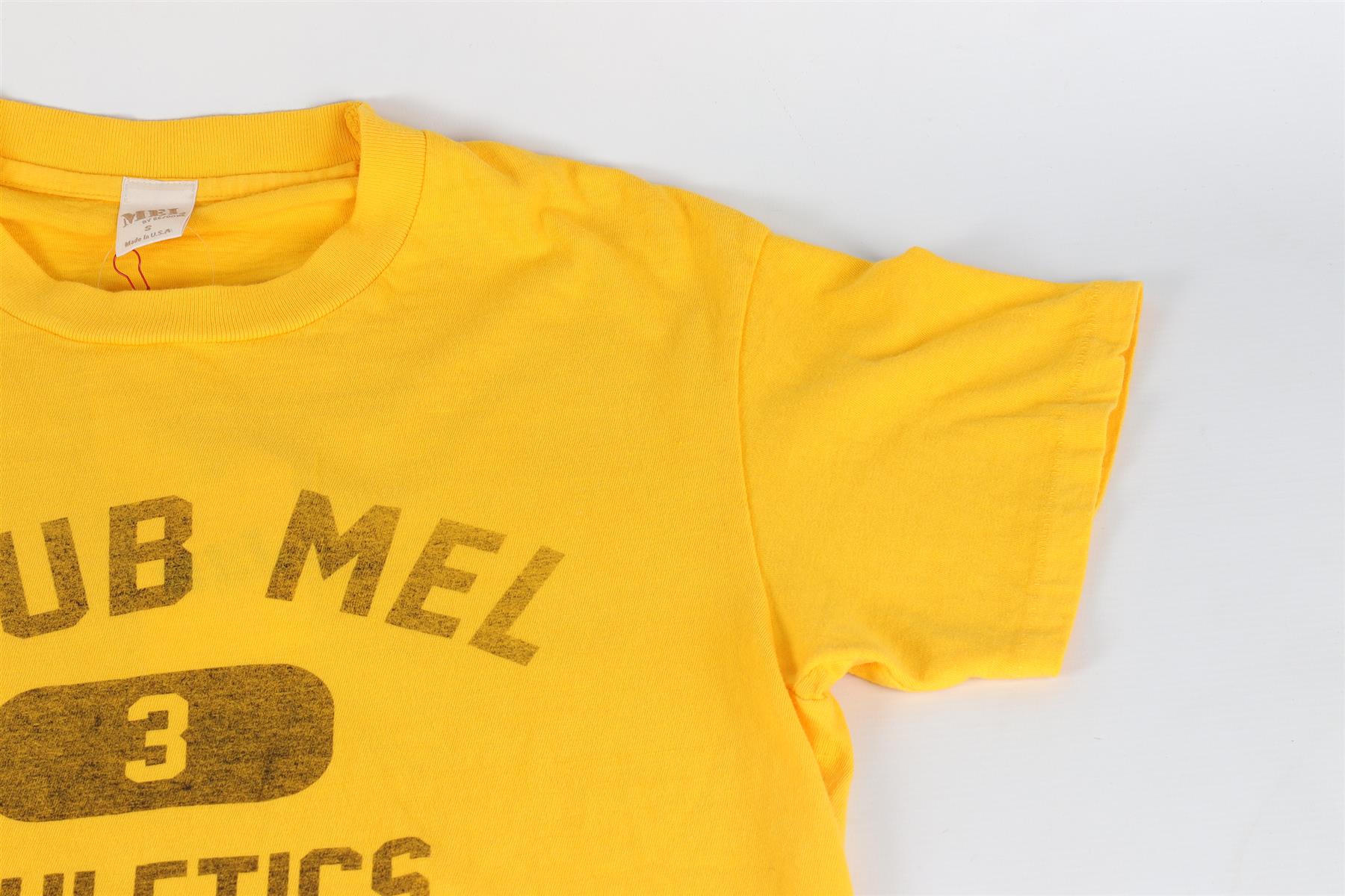 RE/DONE + MEL OTTENBERG YELLOW COTTON T-SHIRT SMALL - Image 4