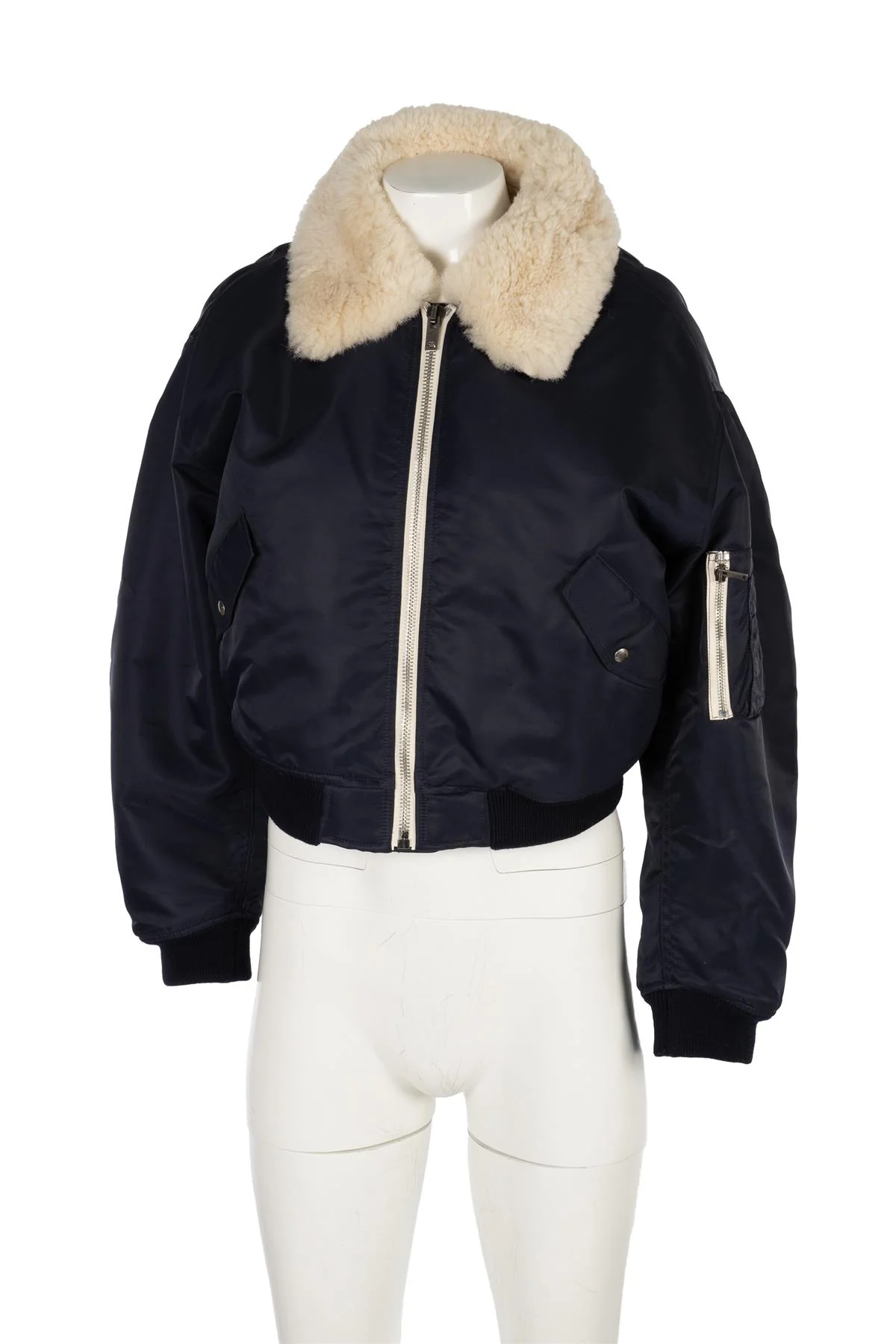 RE/DONE NAVY SHELL BOMBER JACKET XSMALL - Image 2