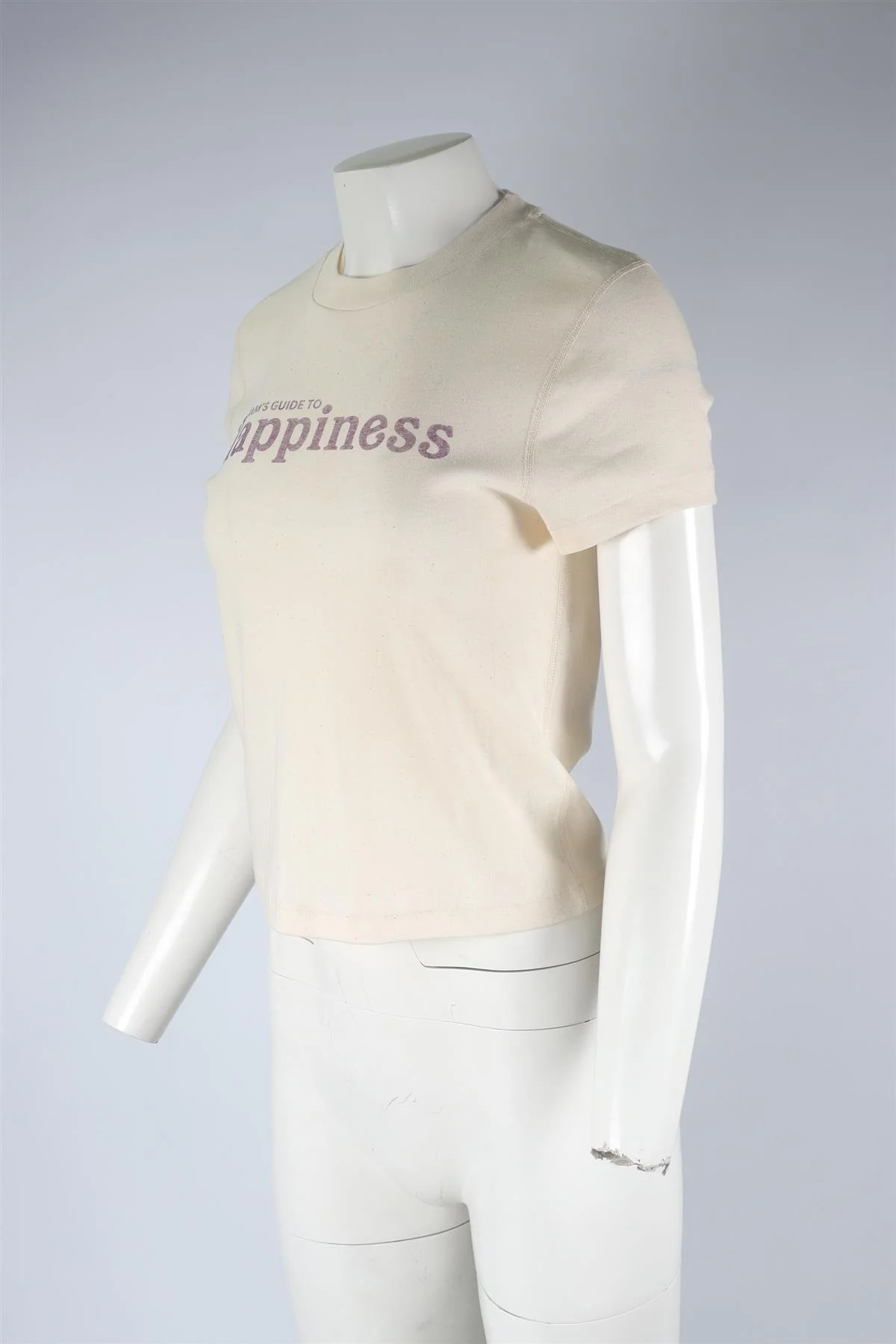 RE/DONE + PAMELA ANDERSON CREAM COTTON T-SHIRT LARGE - Image 3