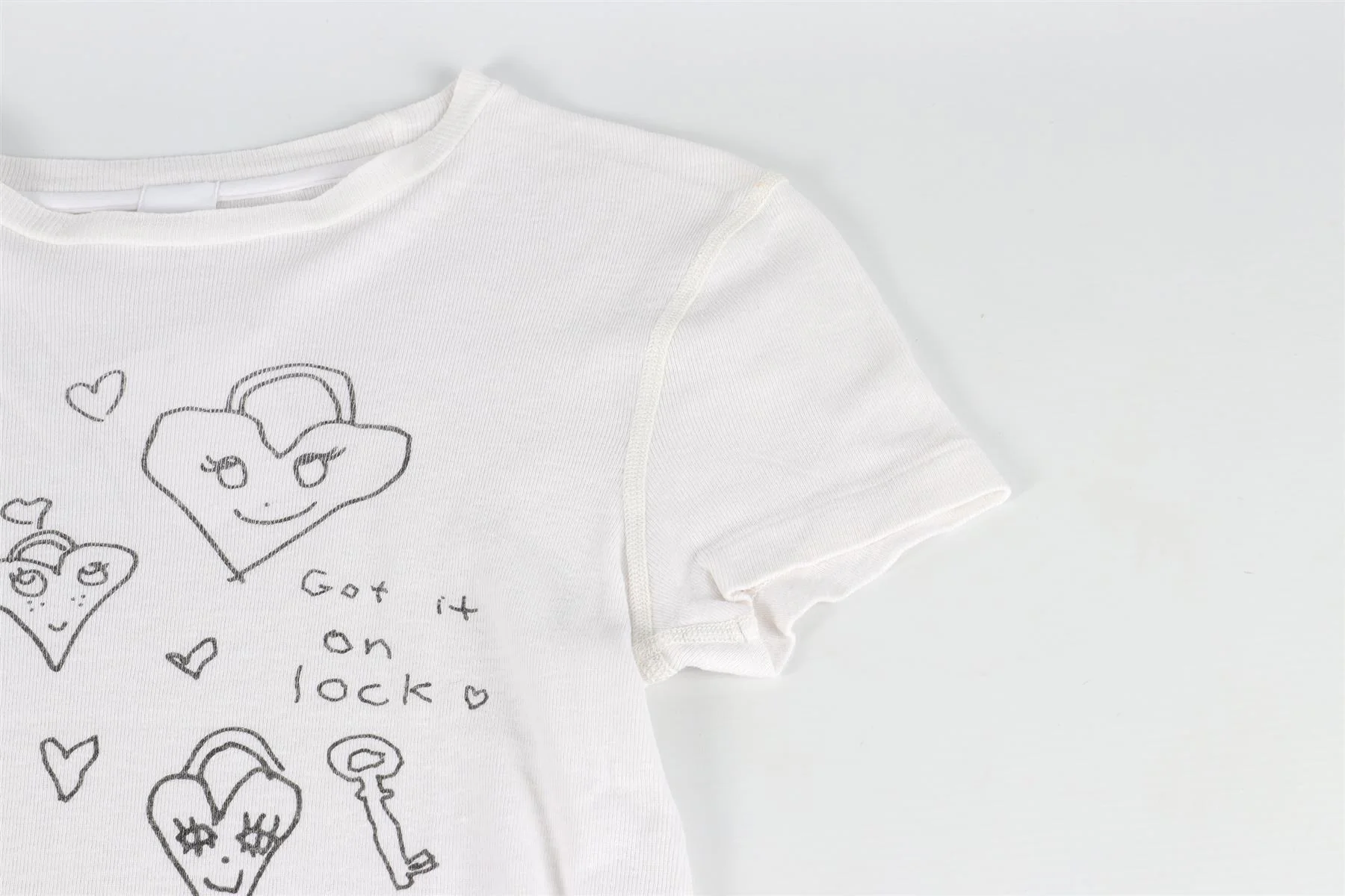 RE/DONE WHITE COTTON T-SHIRT XSMALL - Image 4