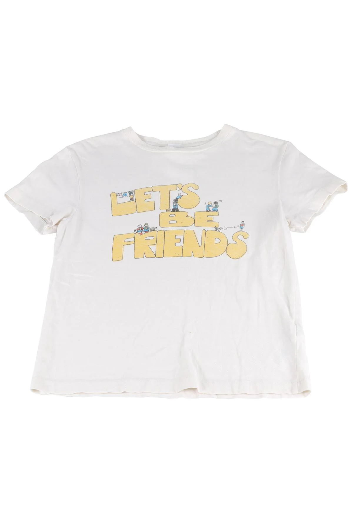RE/DONE WHITE COTTON T-SHIRT XSMALL