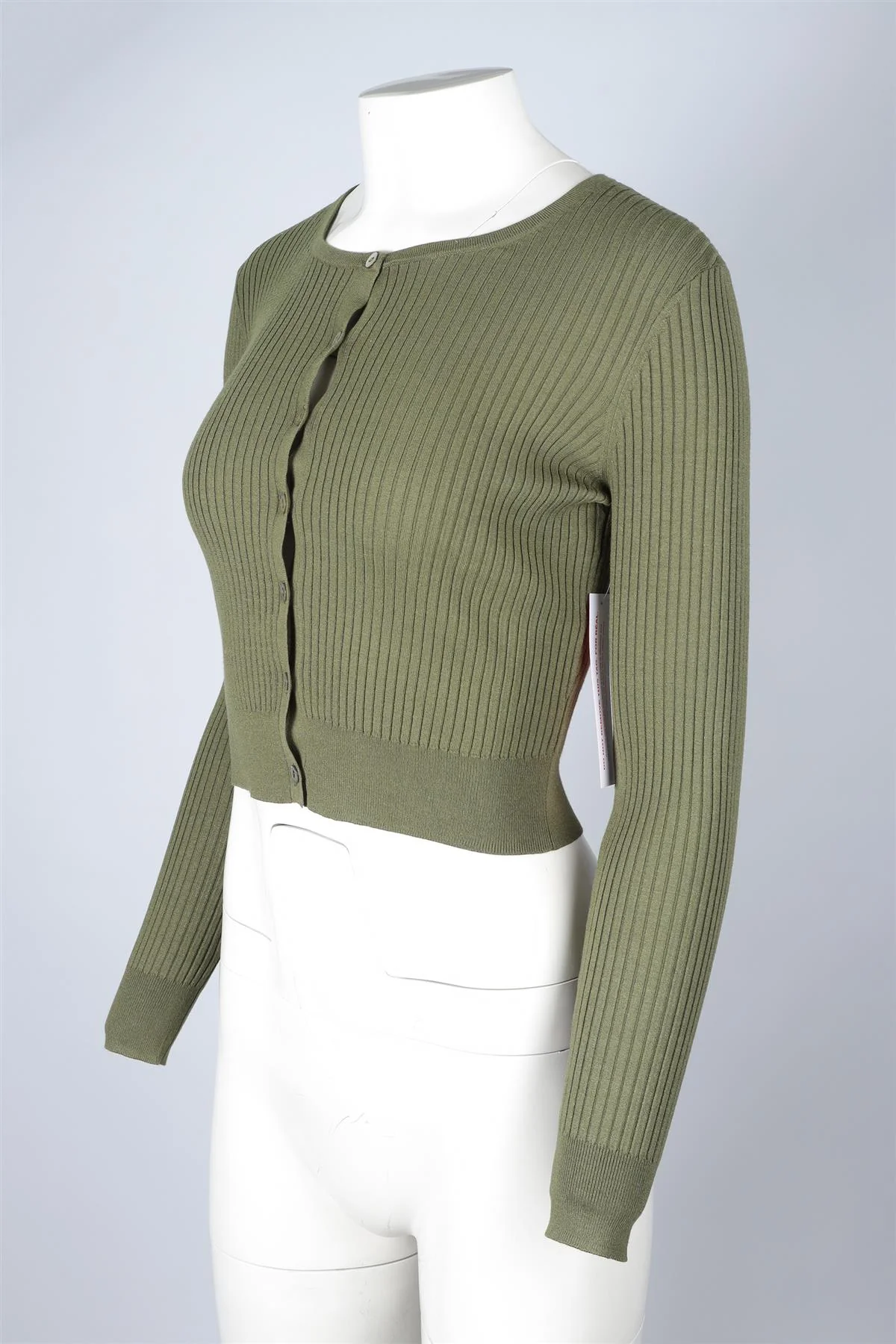 REALISATION PAR GREEN KNIT CARDIGAN XSMALL - Image 3