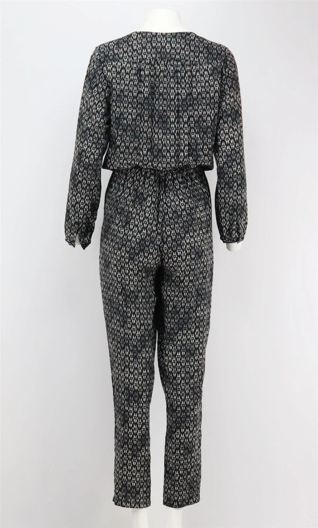 REBECCA TAYLOR TIE FRONT PRINTED SILK JUMPSUIT US 8 UK 12 - Image 4