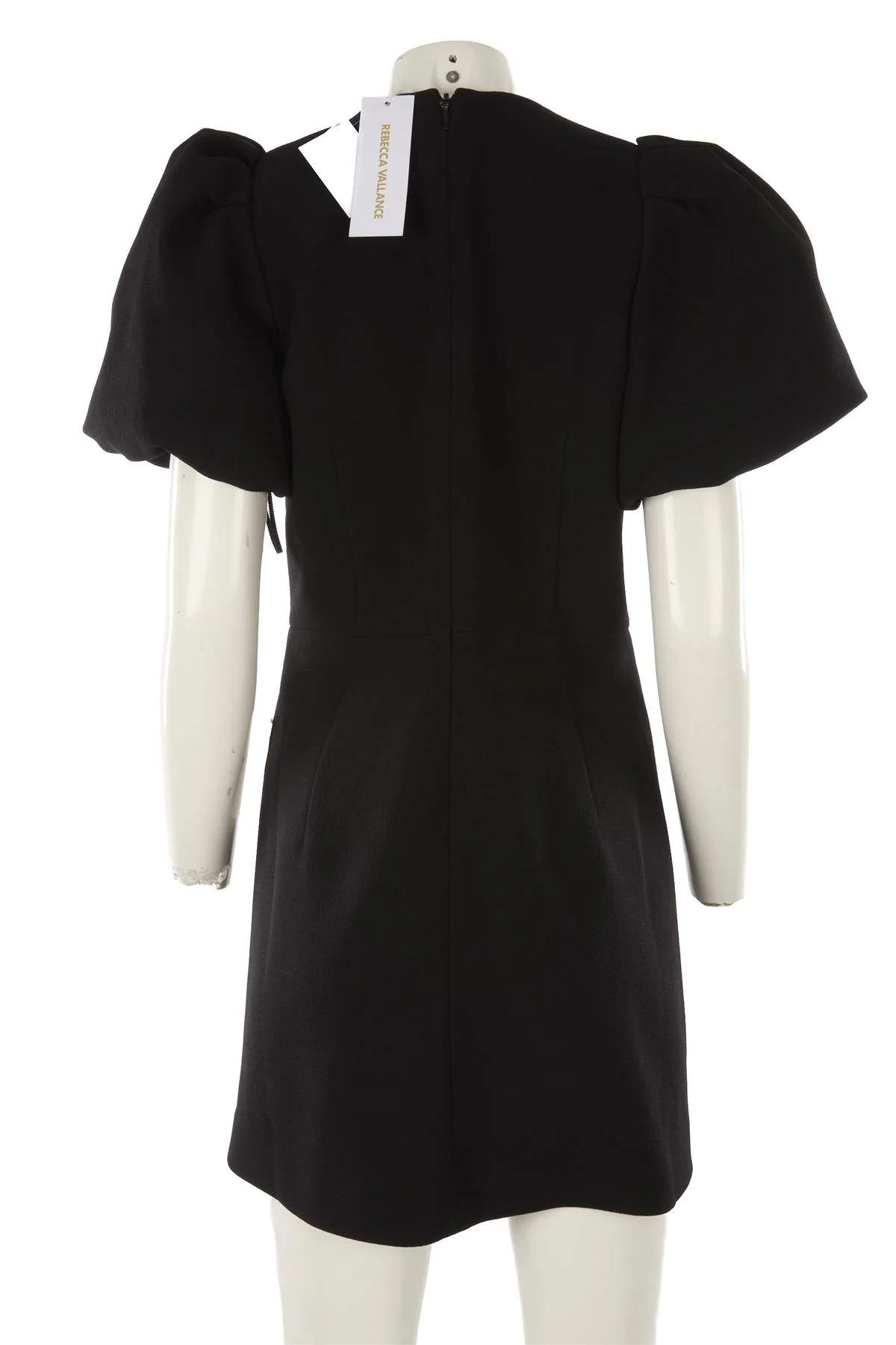 REBECCA VALLANCE BLACK CREPE MINI DRESS UK 14 - Image 4