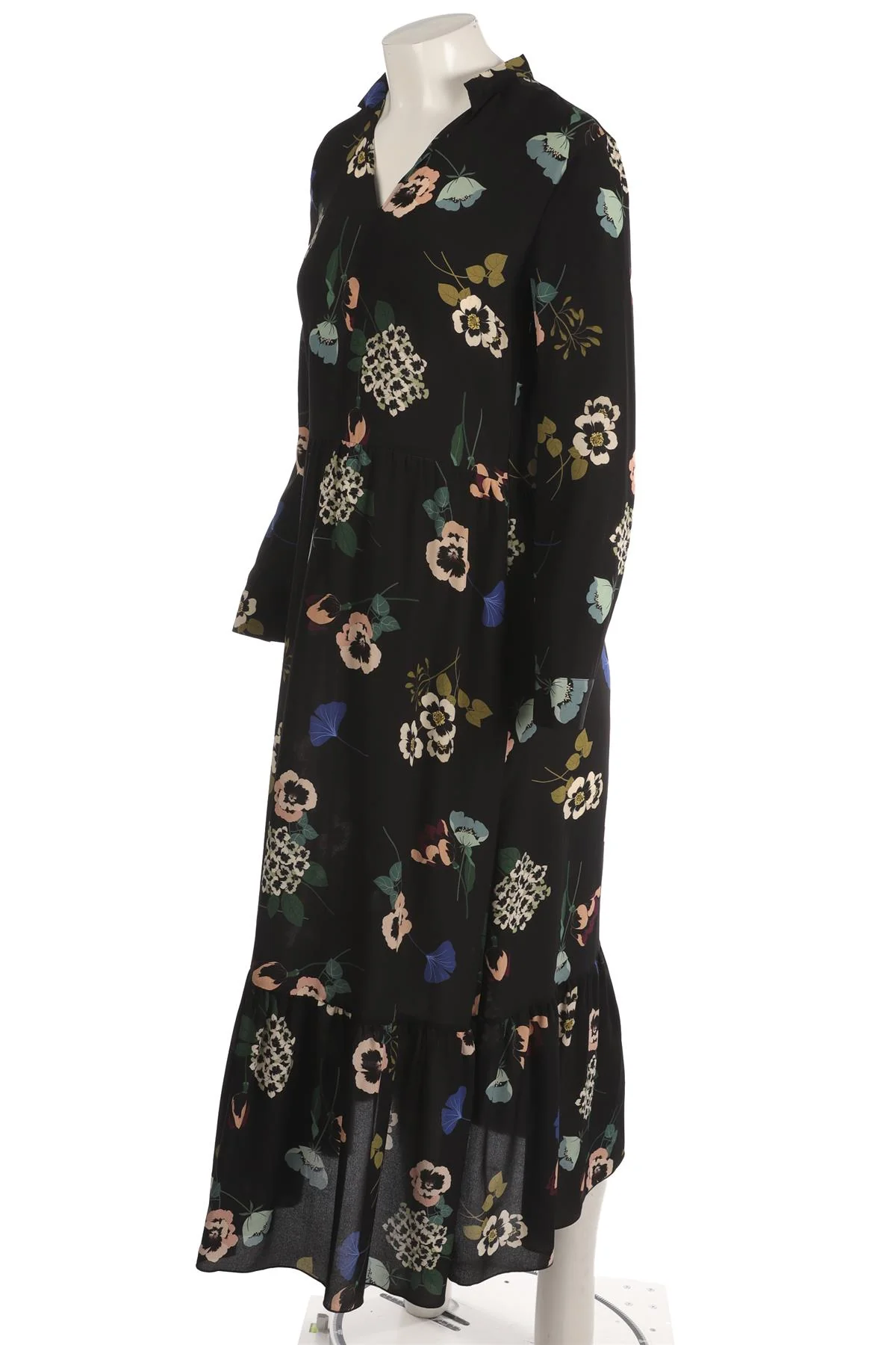 RED VALENTINO BLACK SILK MAXI DRESS IT 38 UK 6 - Image 3