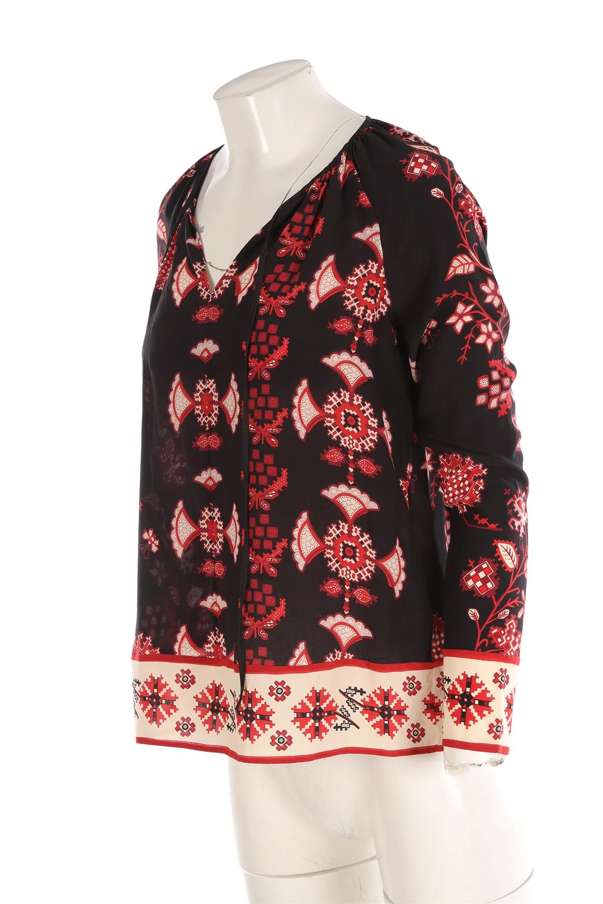 RED VALENTINO BLACK SILK TOP IT 38 UK 6 - Image 3