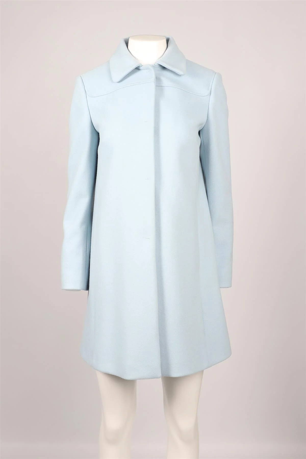 RED VALENTINO BLUE WOOL BLEND COAT IT 40 UK 8 - Image 2
