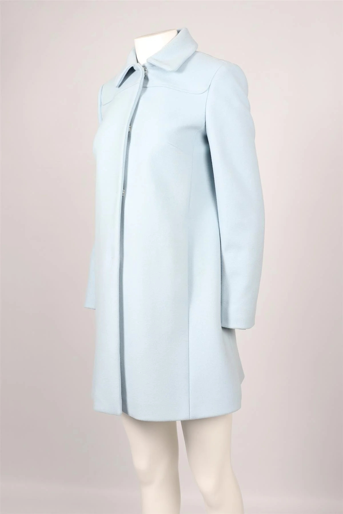RED VALENTINO BLUE WOOL BLEND COAT IT 40 UK 8 - Image 3