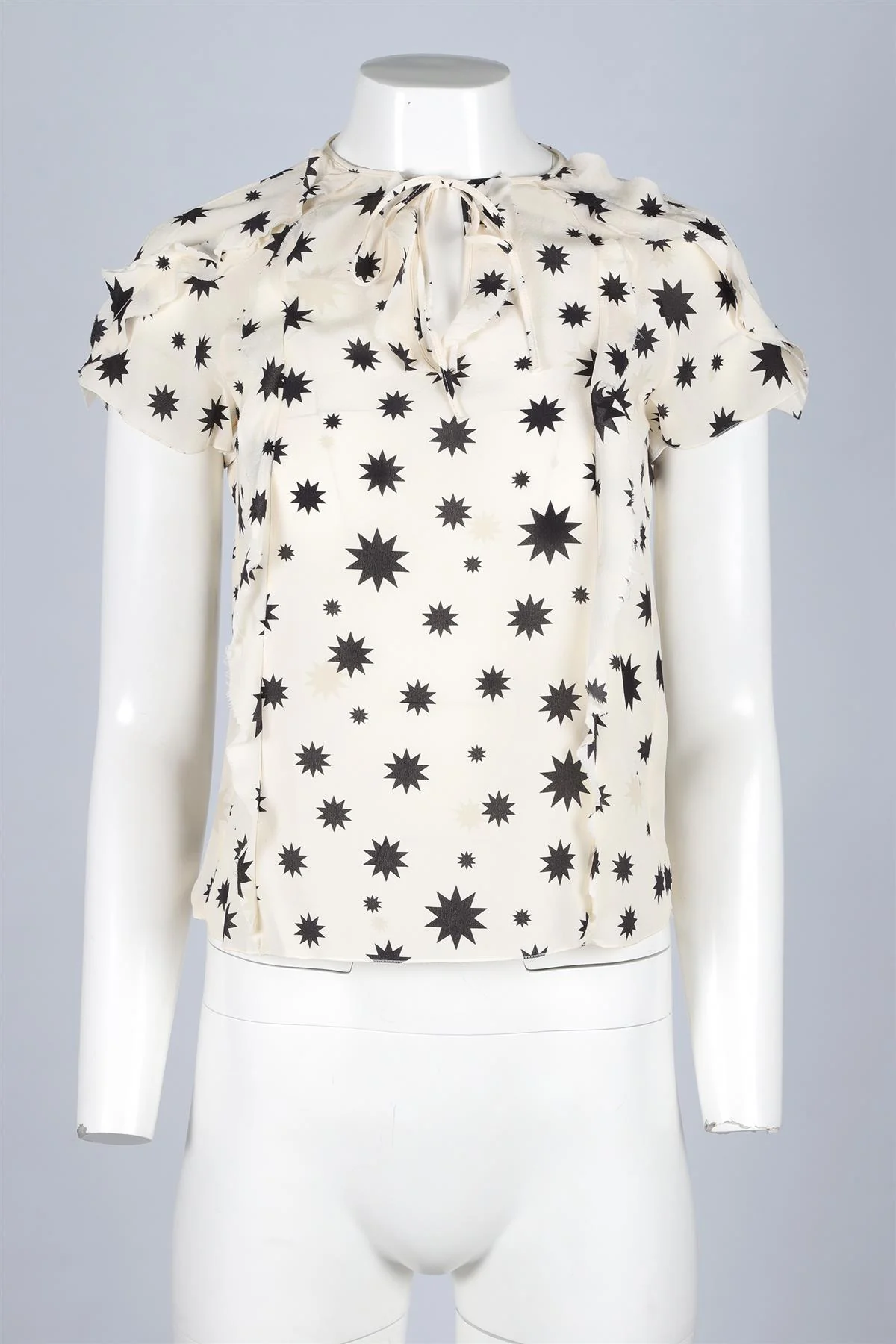 RED VALENTINO CREAM SILK TOP XSMALL - Image 2