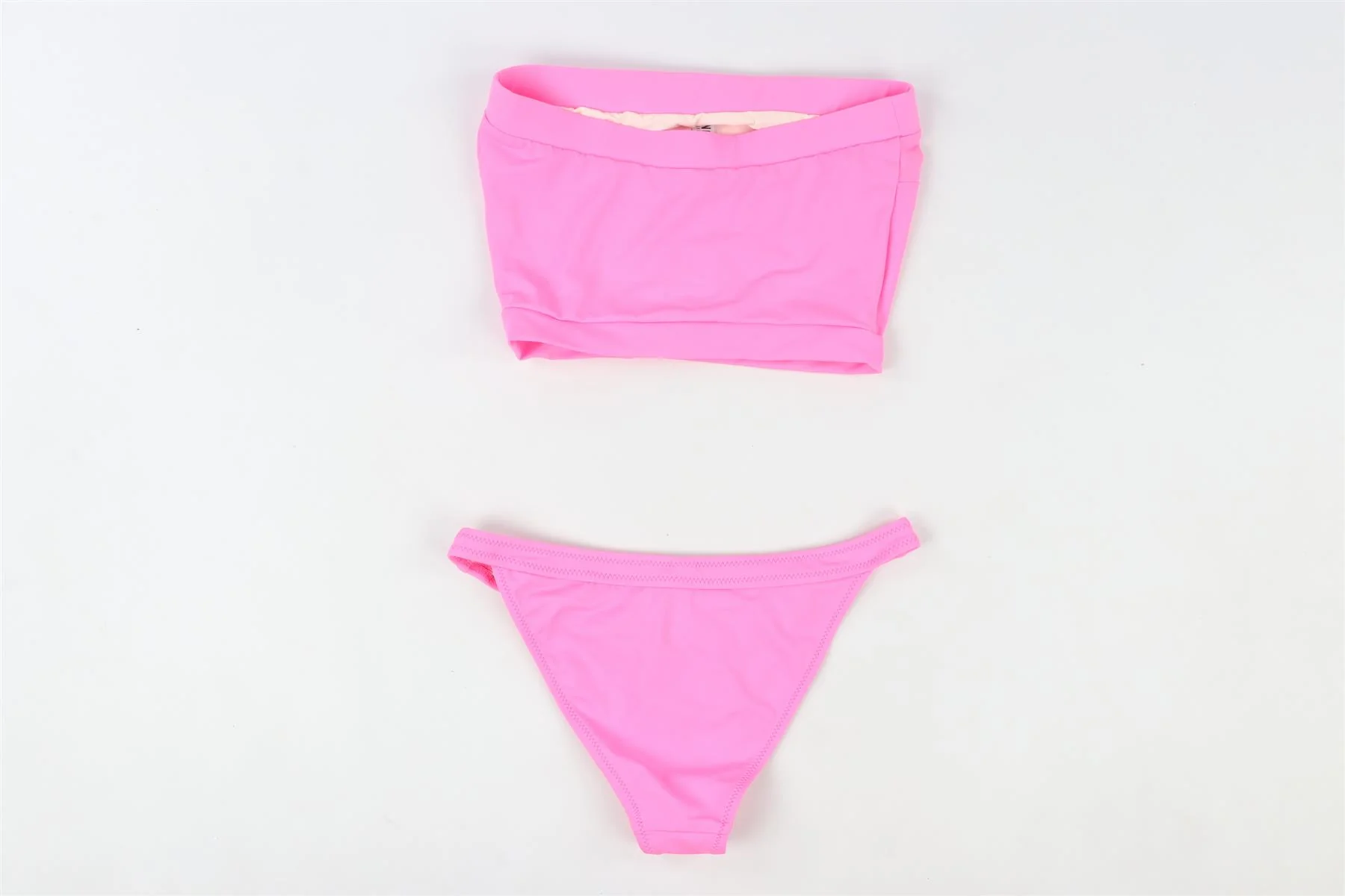 REDONE + SOLID STRIPED PINK BIKINI SMALL - Image 4