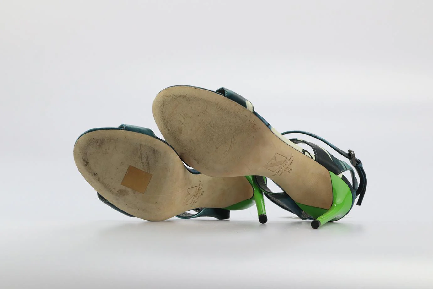 REED KRAKOFF PRINTED LEATHER SANDALS EU 38 UK 5 US 8 - Image 5