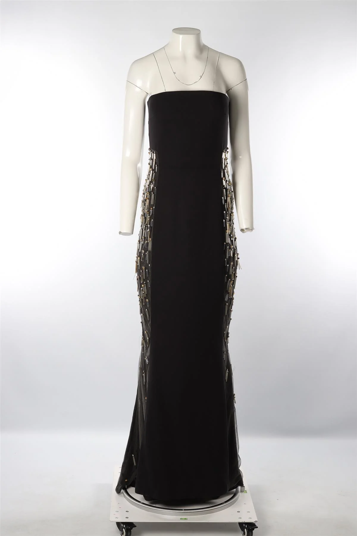 REEM ACRA BLACK SILK GOWN US 8 UK 12 - Image 2