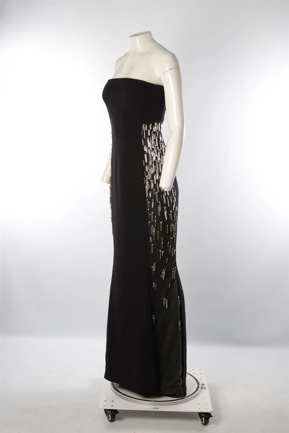 REEM ACRA BLACK SILK GOWN US 8 UK 12 - Image 3