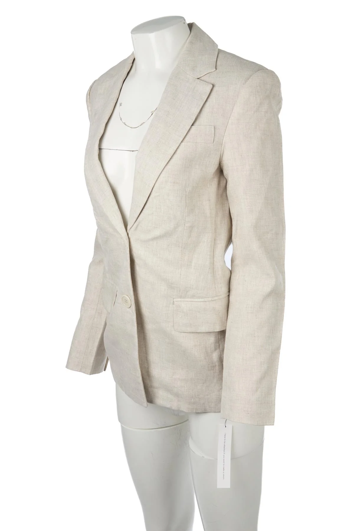 REFORMATION BEIGE LINEN BLAZER XSMALL - Image 3