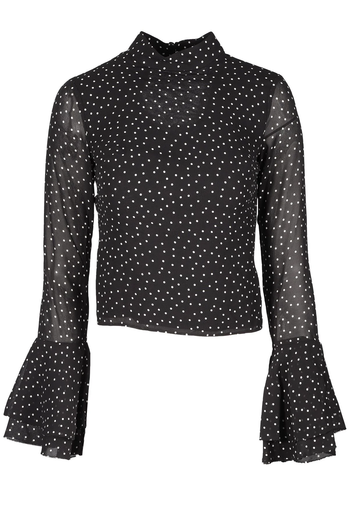 REFORMATION BLACK CHIFFON TOP US 2 UK 6