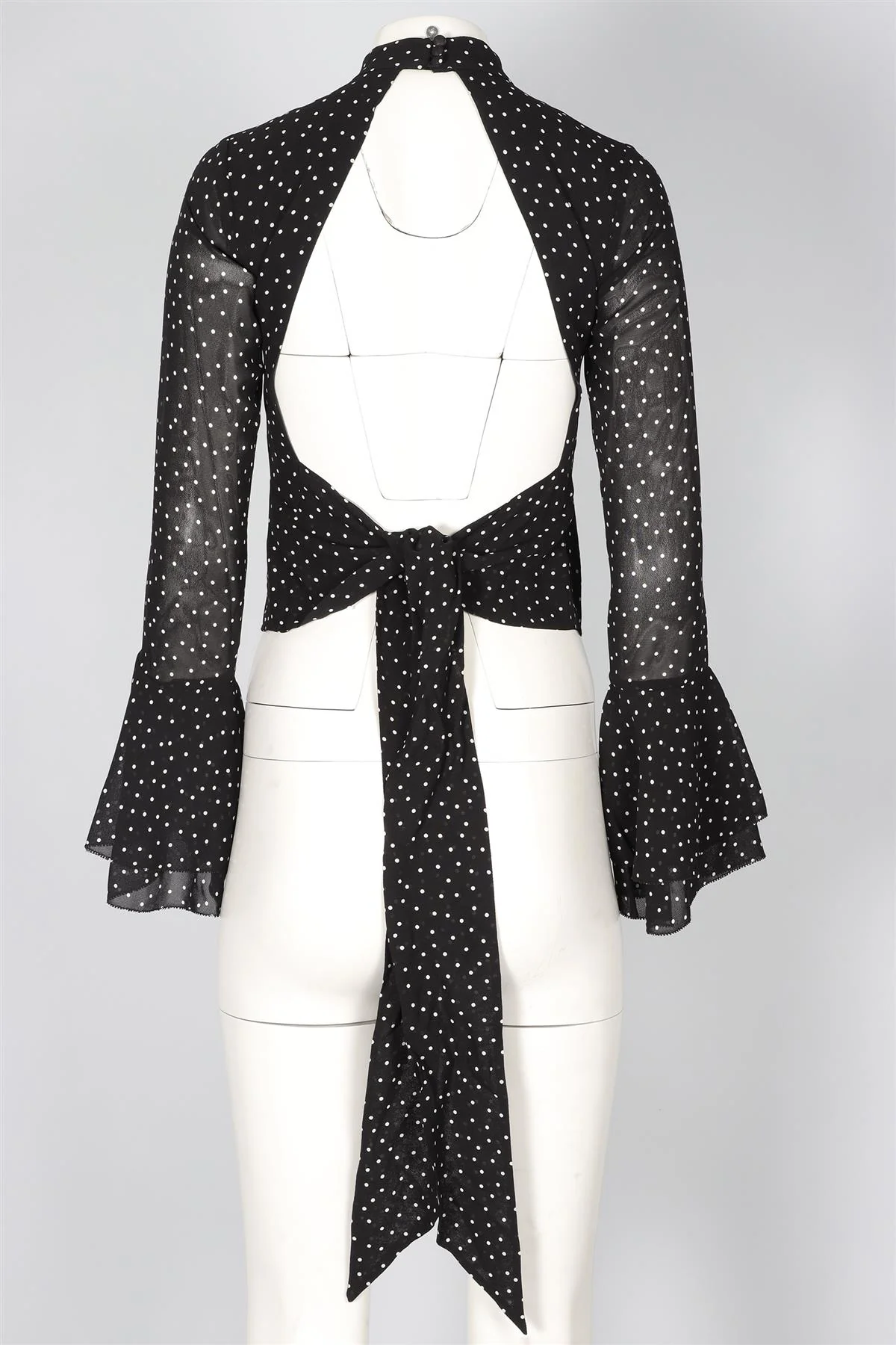 REFORMATION BLACK CHIFFON TOP US 2 UK 6 - Image 4