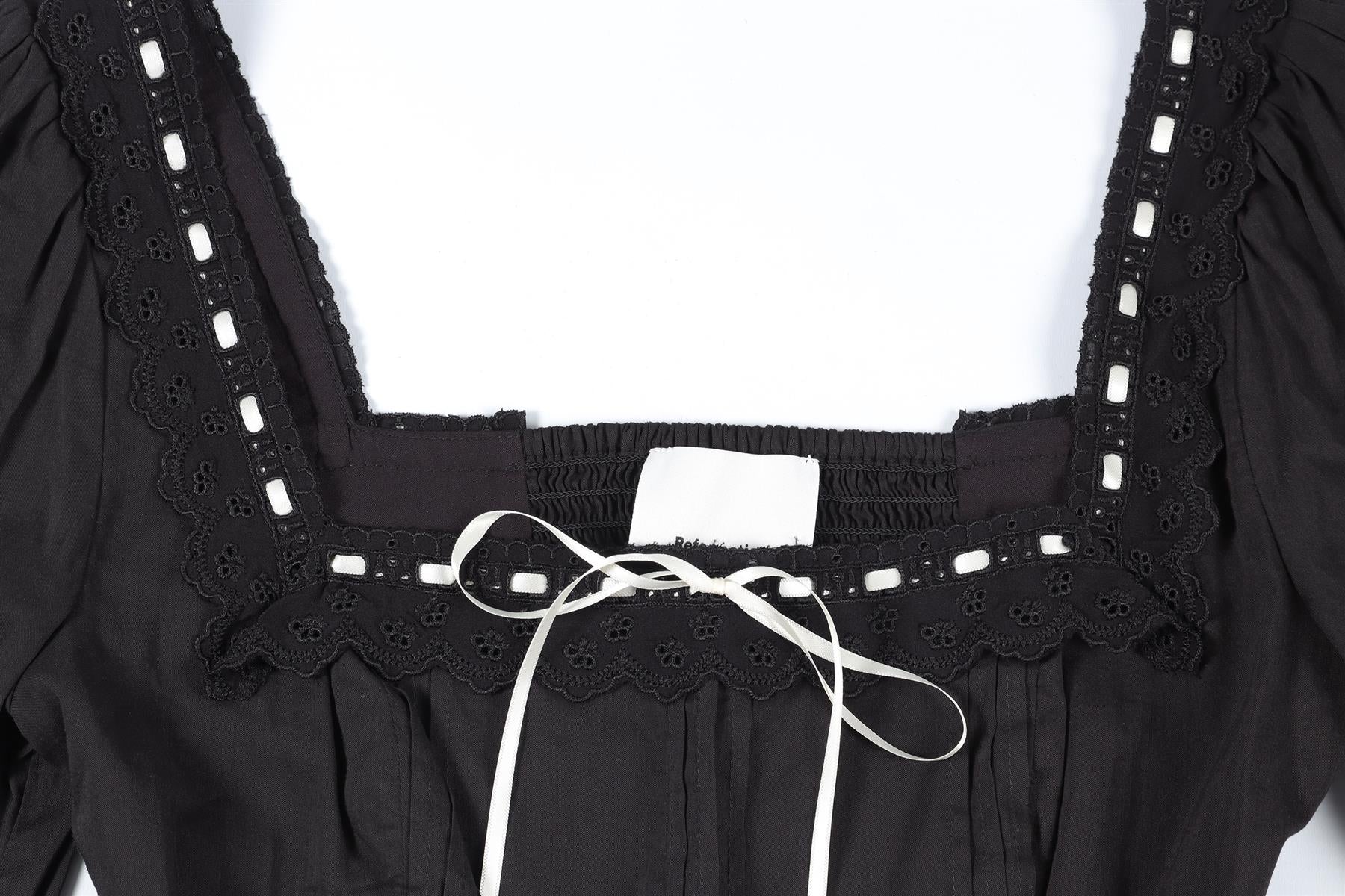 REFORMATION BLACK COTTON TOP US 2 UK 6 - Image 3