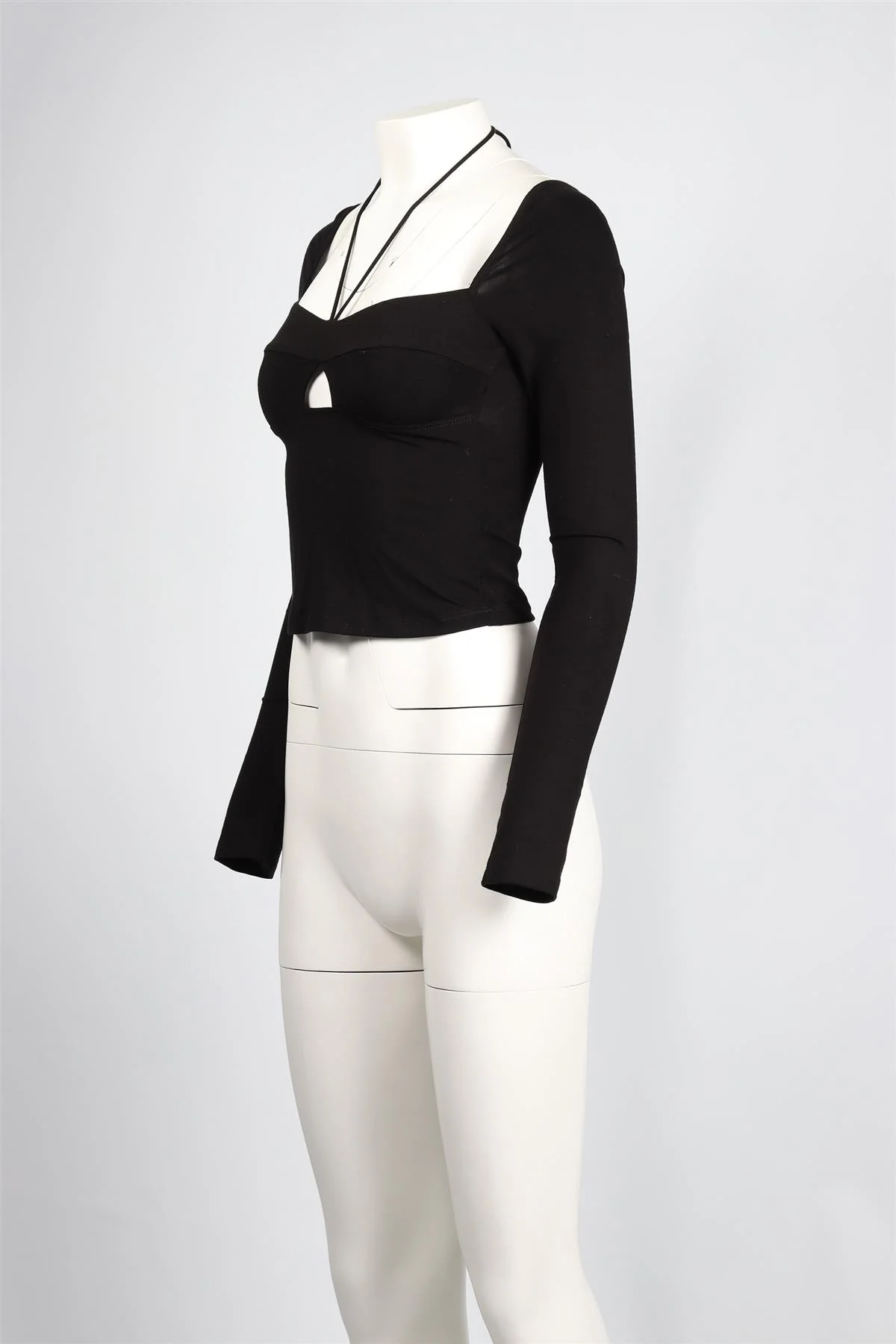 REFORMATION BLACK JERSEY TOP XSMALL - Image 7