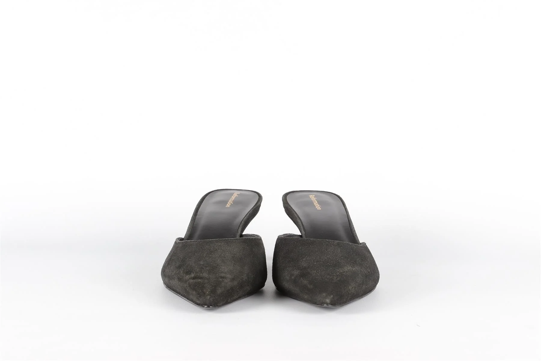 REFORMATION BLACK SUEDE MULES EU 37.5 UK 4.5 US 7.5 - Image 3