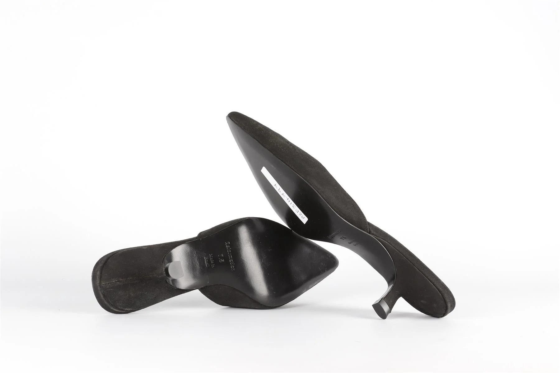 REFORMATION BLACK SUEDE MULES EU 37.5 UK 4.5 US 7.5 - Image 6