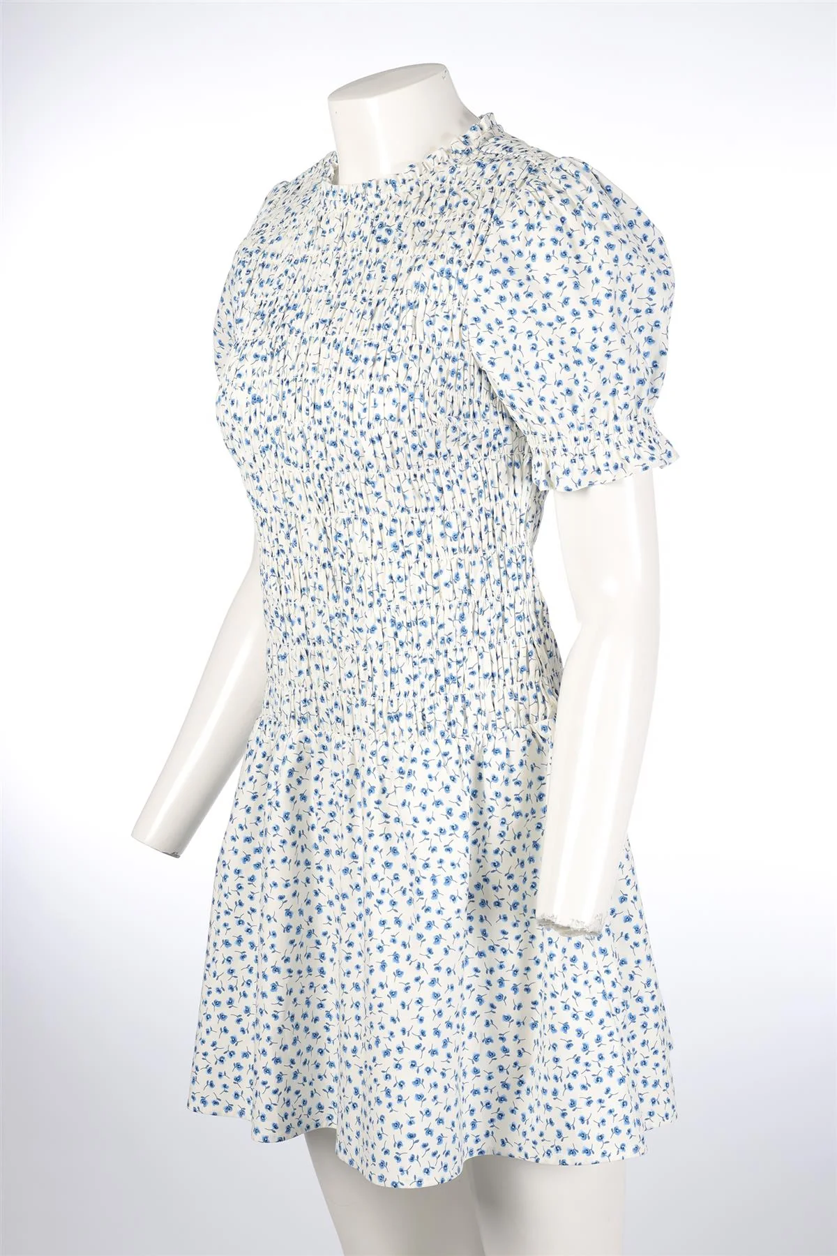 REFORMATION BLUE COTTON MINI DRESS US 10 UK 14 - Image 3