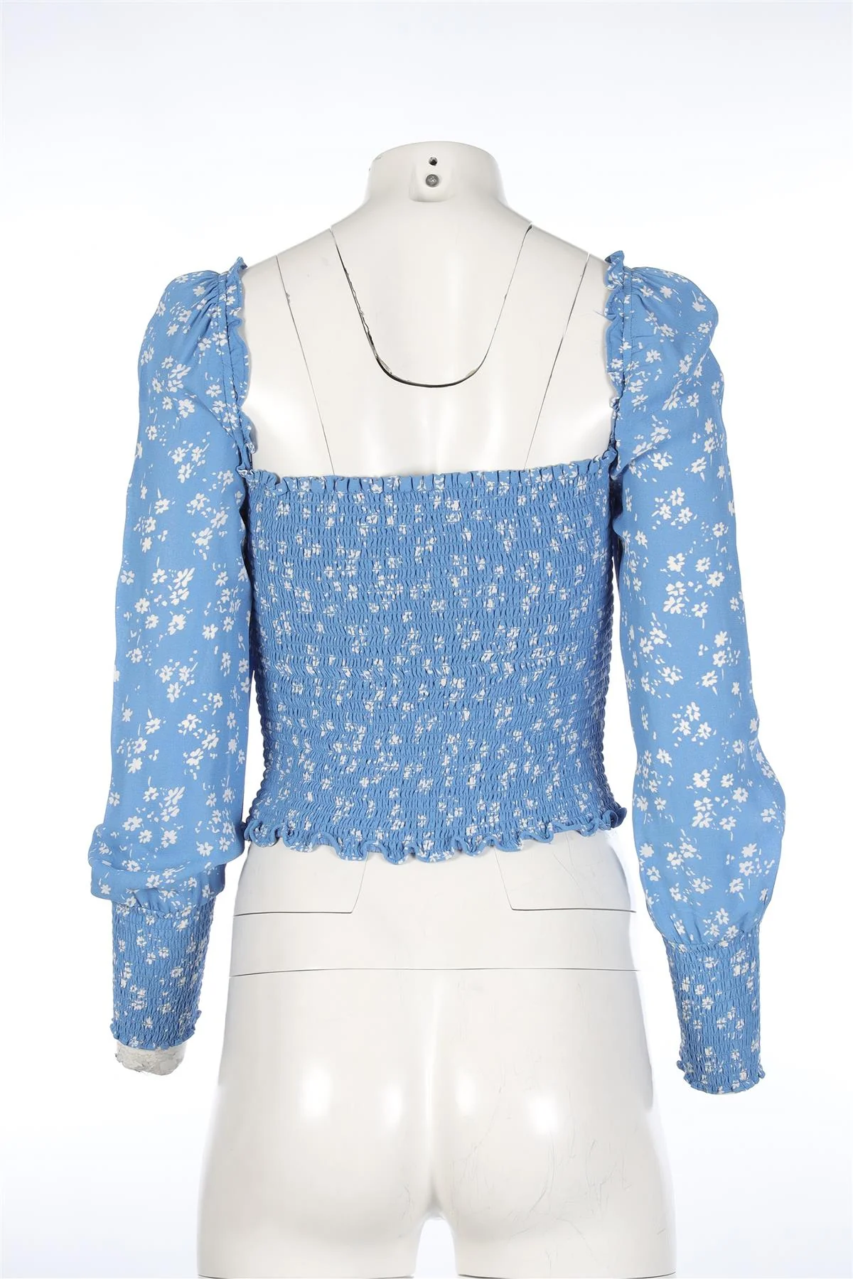 REFORMATION BLUE CREPE TOP SMALL - Image 4