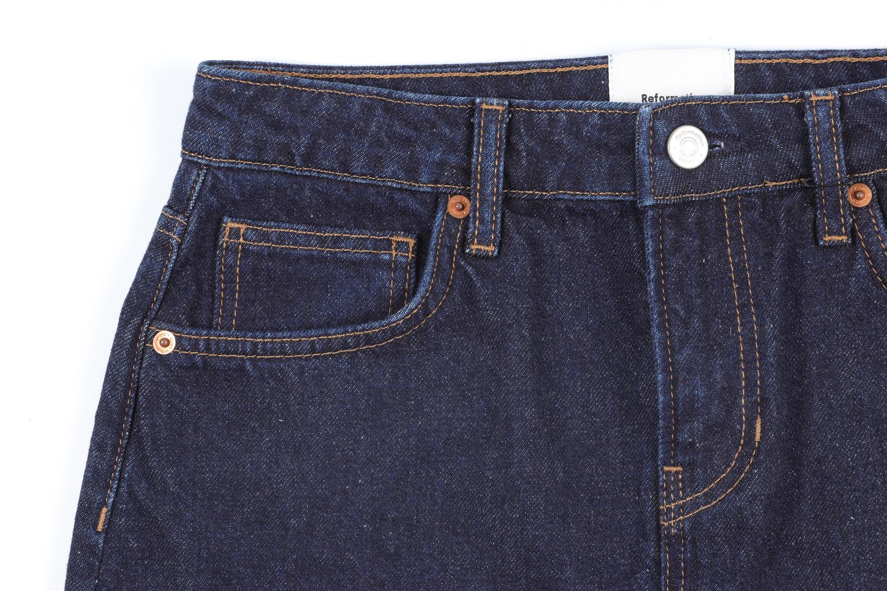 REFORMATION BLUE DEMIN MINI SKIRT W25 UK 6-8 - Image 3