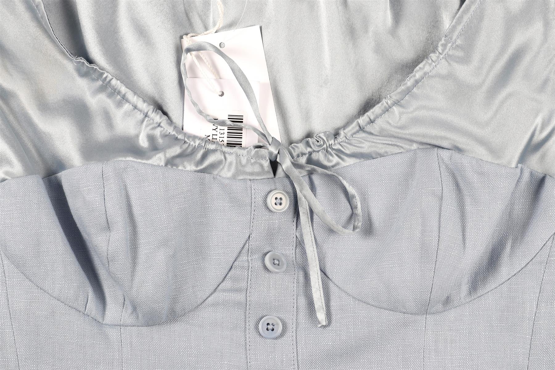 REFORMATION BLUE LINEN TOP US 2 UK 6 - Image 3
