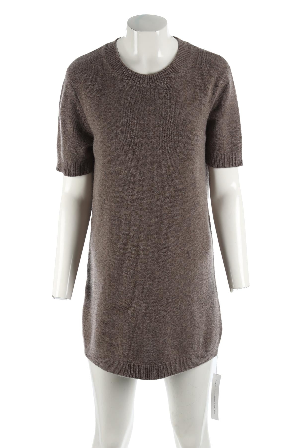 REFORMATION BROWN CASHMERE MINI DRESS LARGE - Image 2