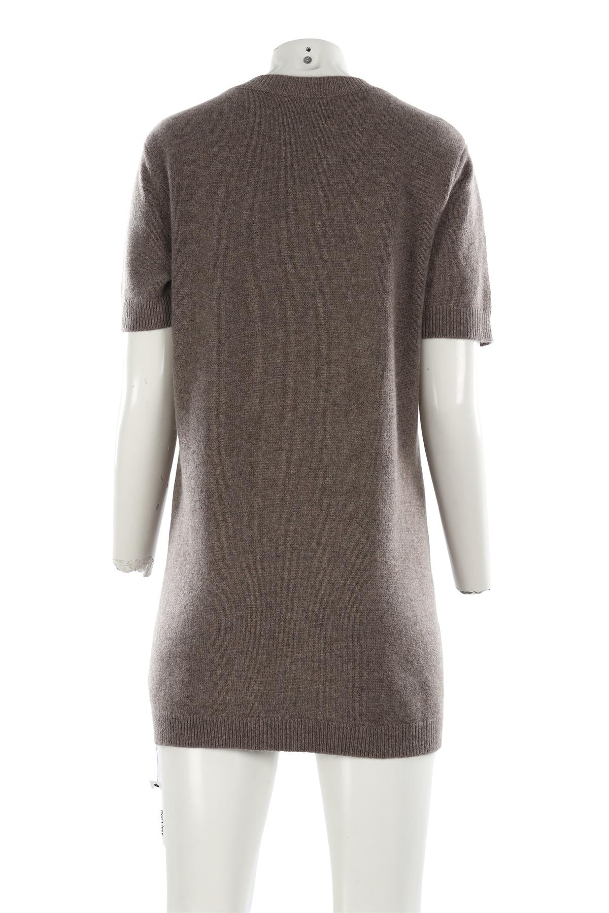 REFORMATION BROWN CASHMERE MINI DRESS LARGE - Image 4