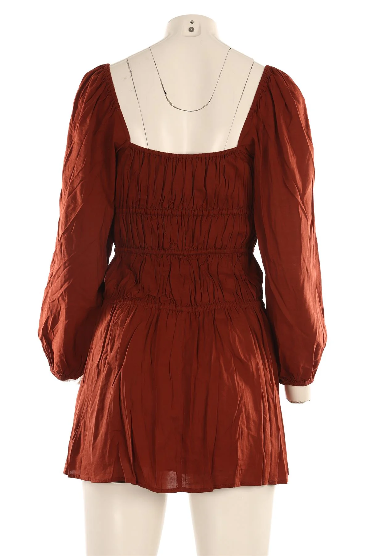 REFORMATION BROWN COTTON MINI DRESS US 2 UK 6 - Image 4