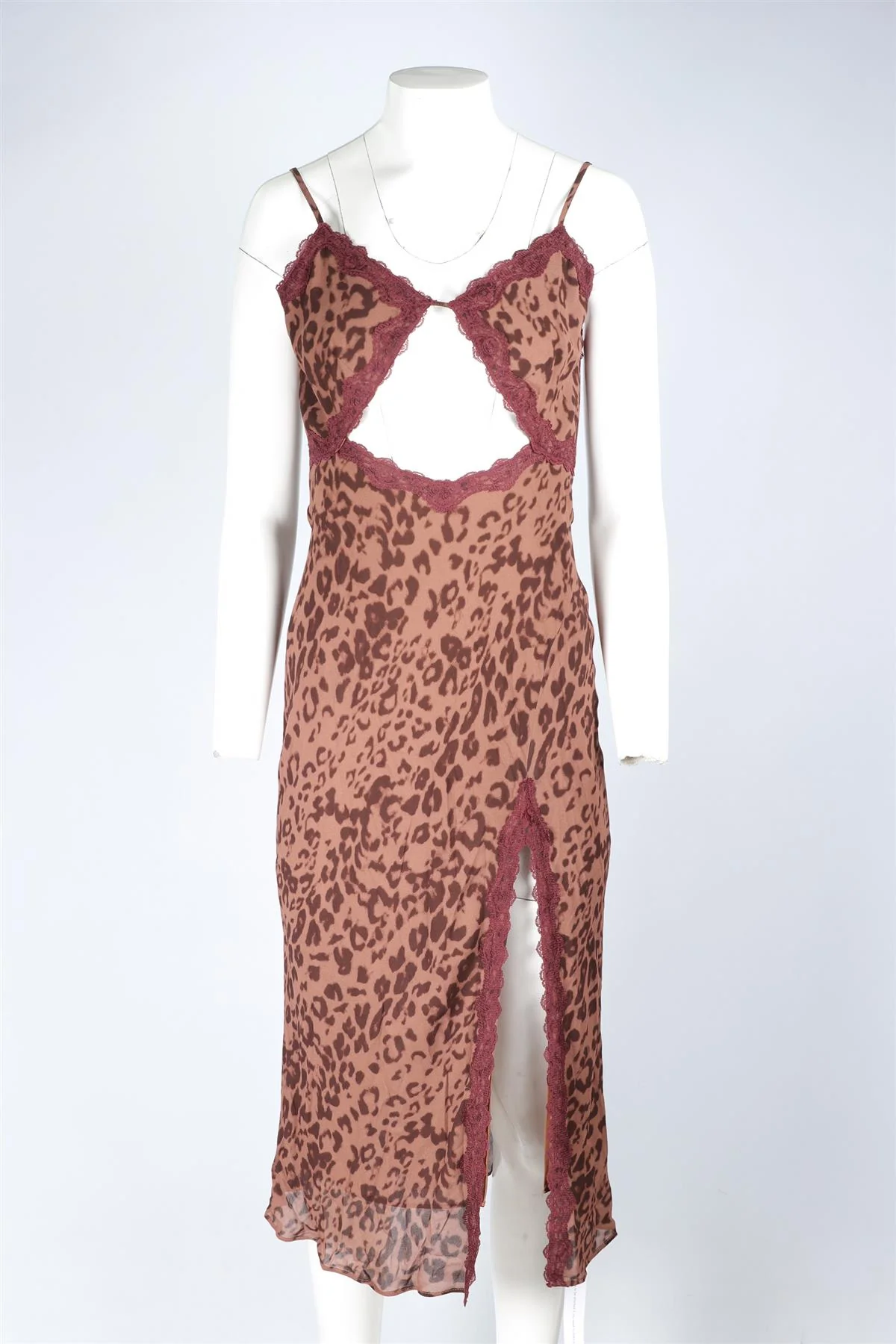 REFORMATION BROWN CREPE MAXI DRESS US 2 UK 6 - Image 2
