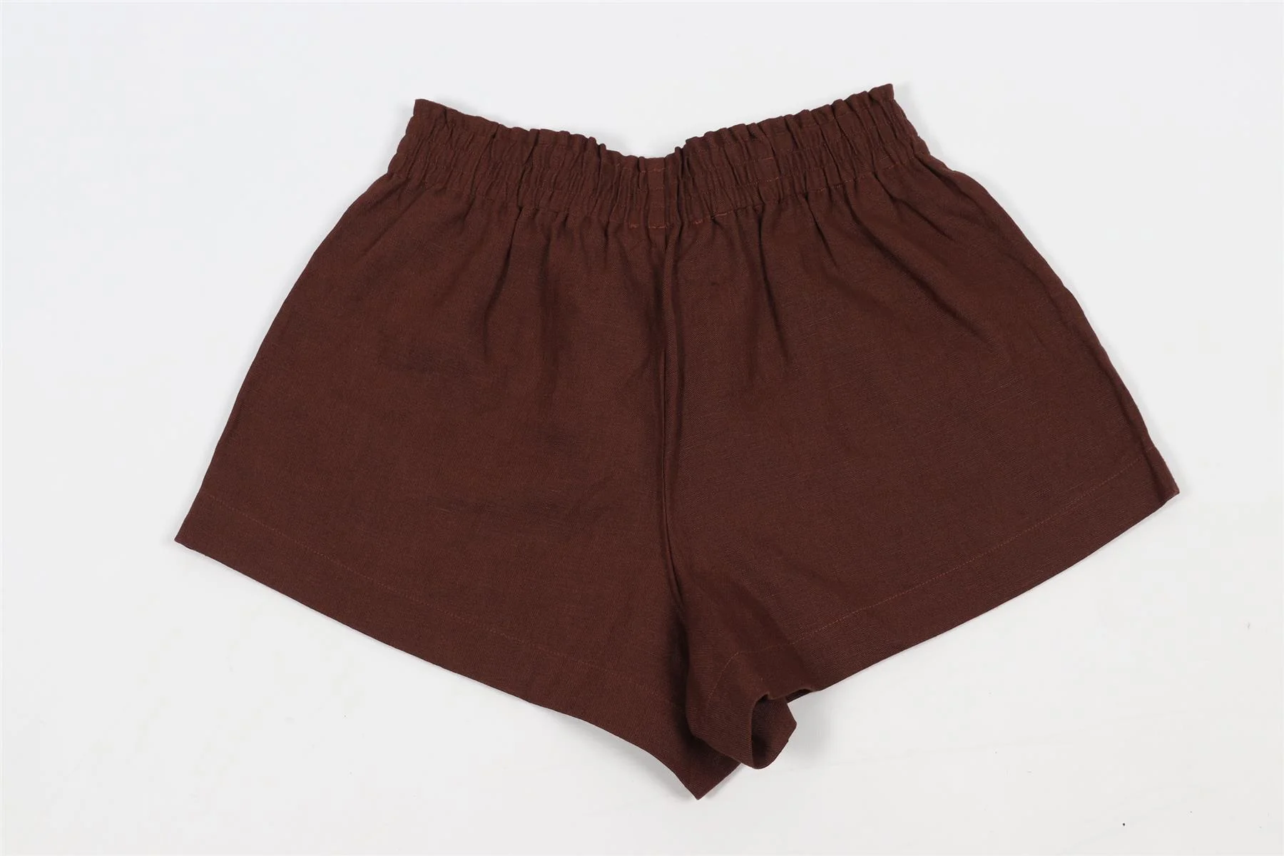 REFORMATION BROWN LINEN SHORTS XSMALL - Image 4