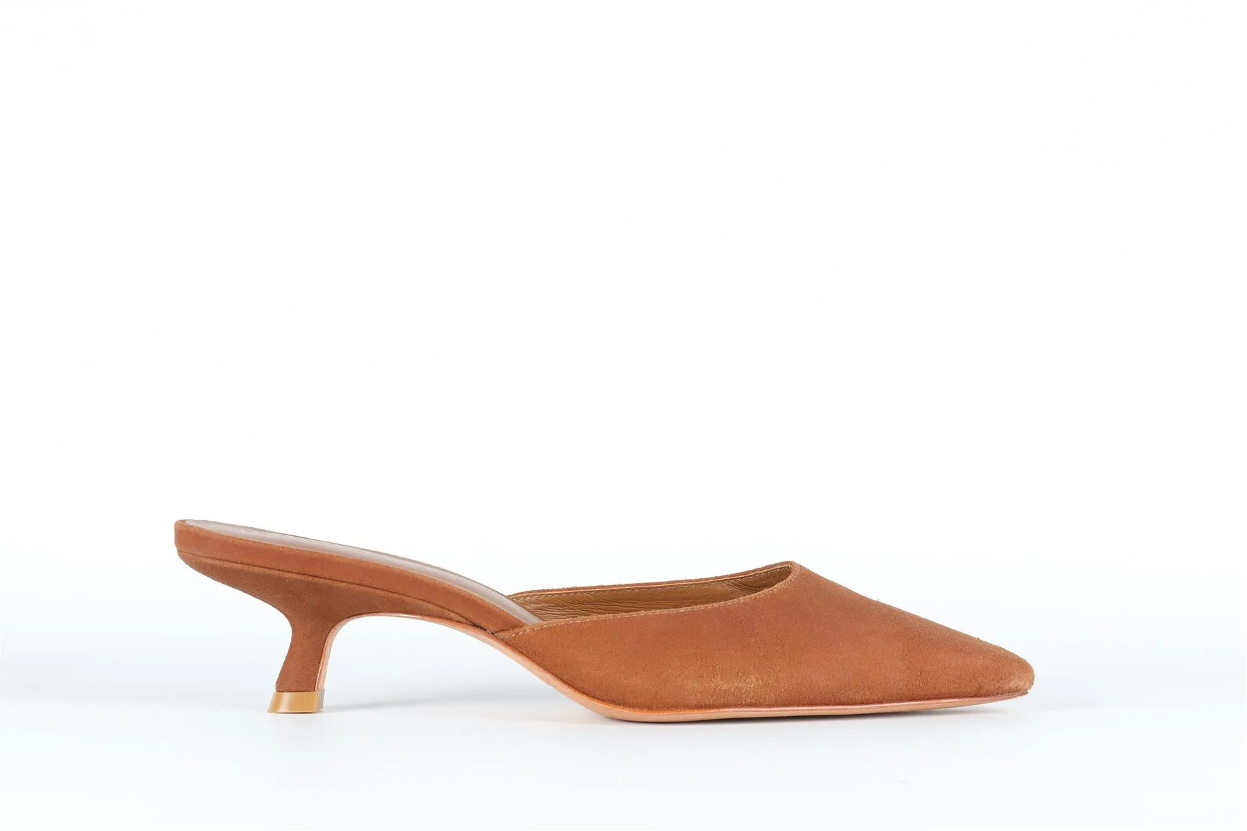 REFORMATION BROWN SUEDE MULES EU 37.5 UK 4.5 US 7.5 - Image 2