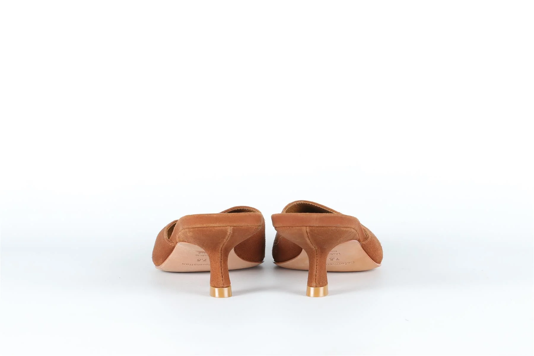 REFORMATION BROWN SUEDE MULES EU 37.5 UK 4.5 US 7.5 - Image 5