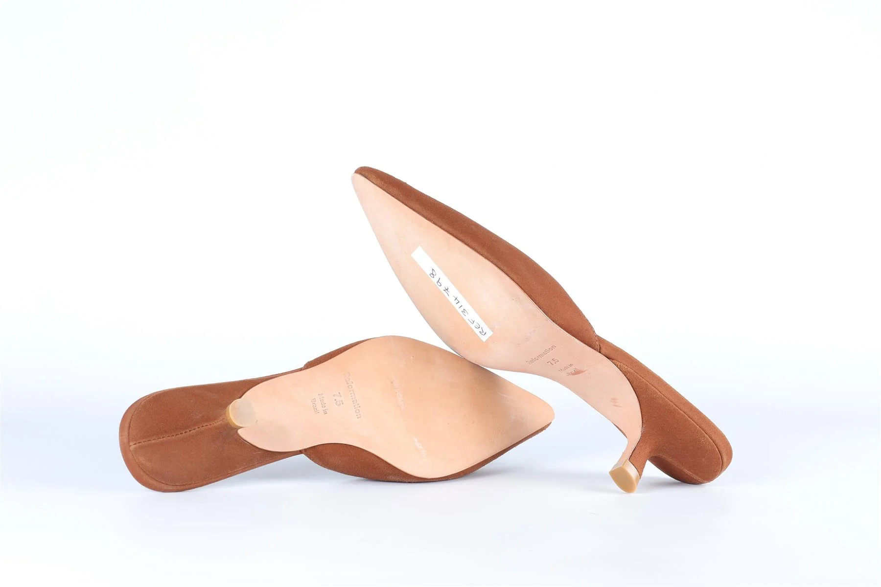 REFORMATION BROWN SUEDE MULES EU 37.5 UK 4.5 US 7.5 - Image 6