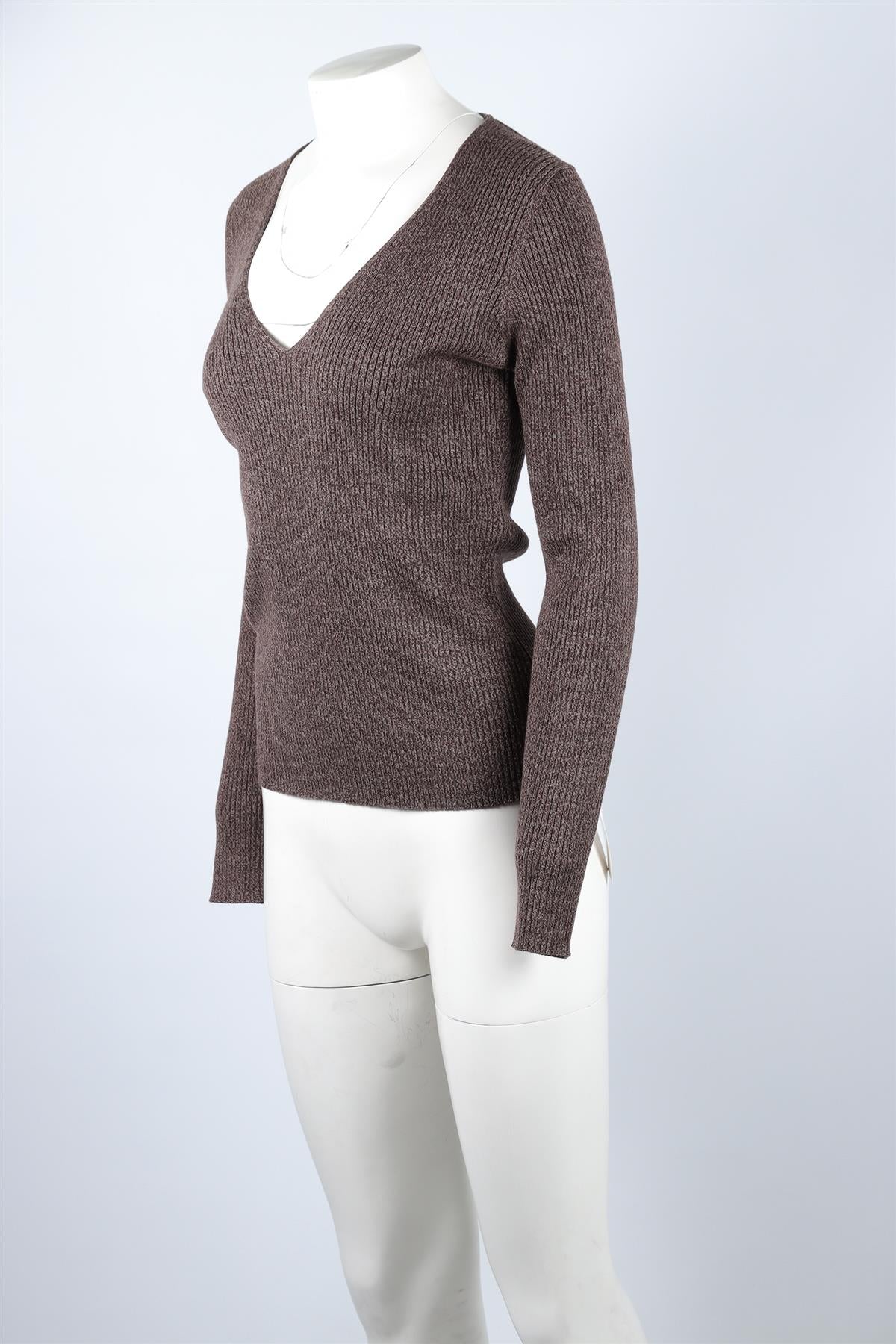 REFORMATION BROWN WOOL JUMPER LARGE - Image 3