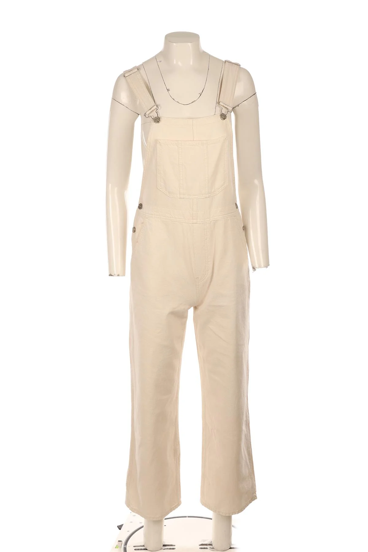 REFORMATION CREAM DENIM DUNGAREES US 2 UK 6 - Image 2