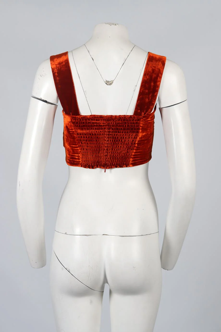 REFORMATION CROPPED VELVET TOP US 2 UK 6 - Image 4