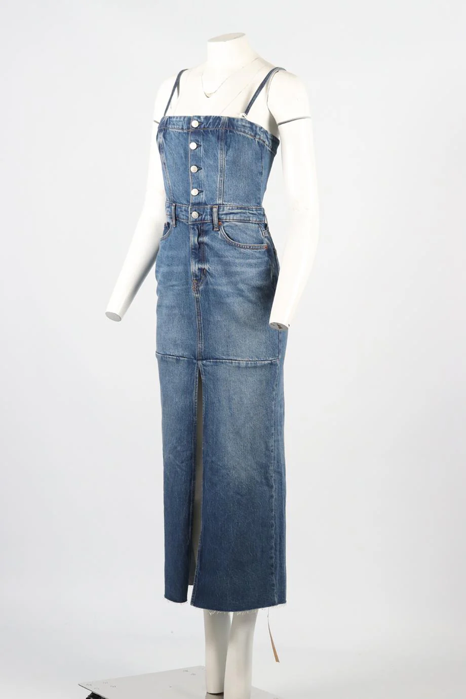 REFORMATION DENIM MAXI DRESS US 2 UK, 6 - Image 3
