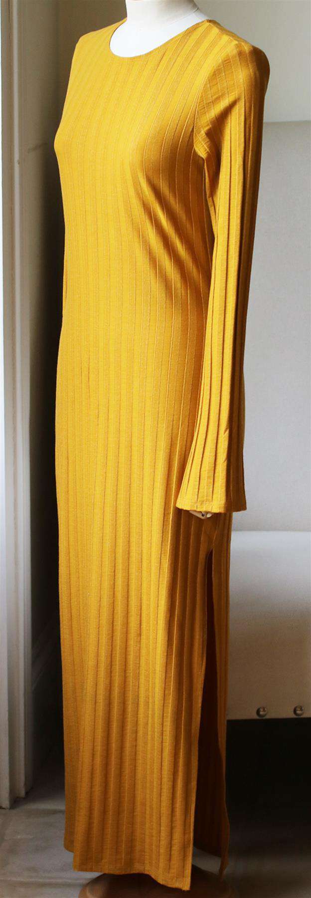 REFORMATION DILLON RIBBED STRETCH TENCEL MIDI DRESS MEDIUM - Image 2