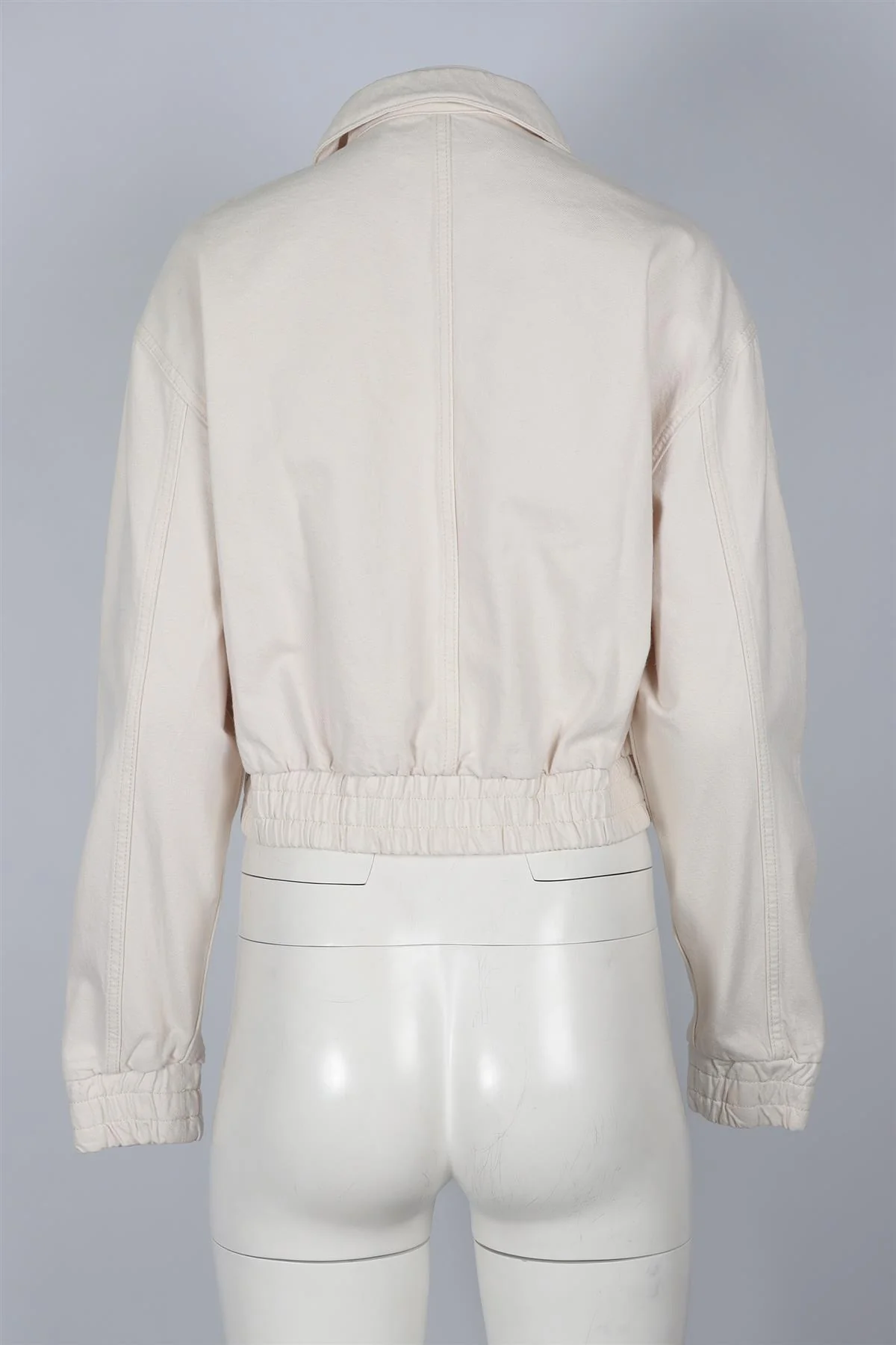 REFORMATION ECRU DENIM JACKET SMALL - Image 4