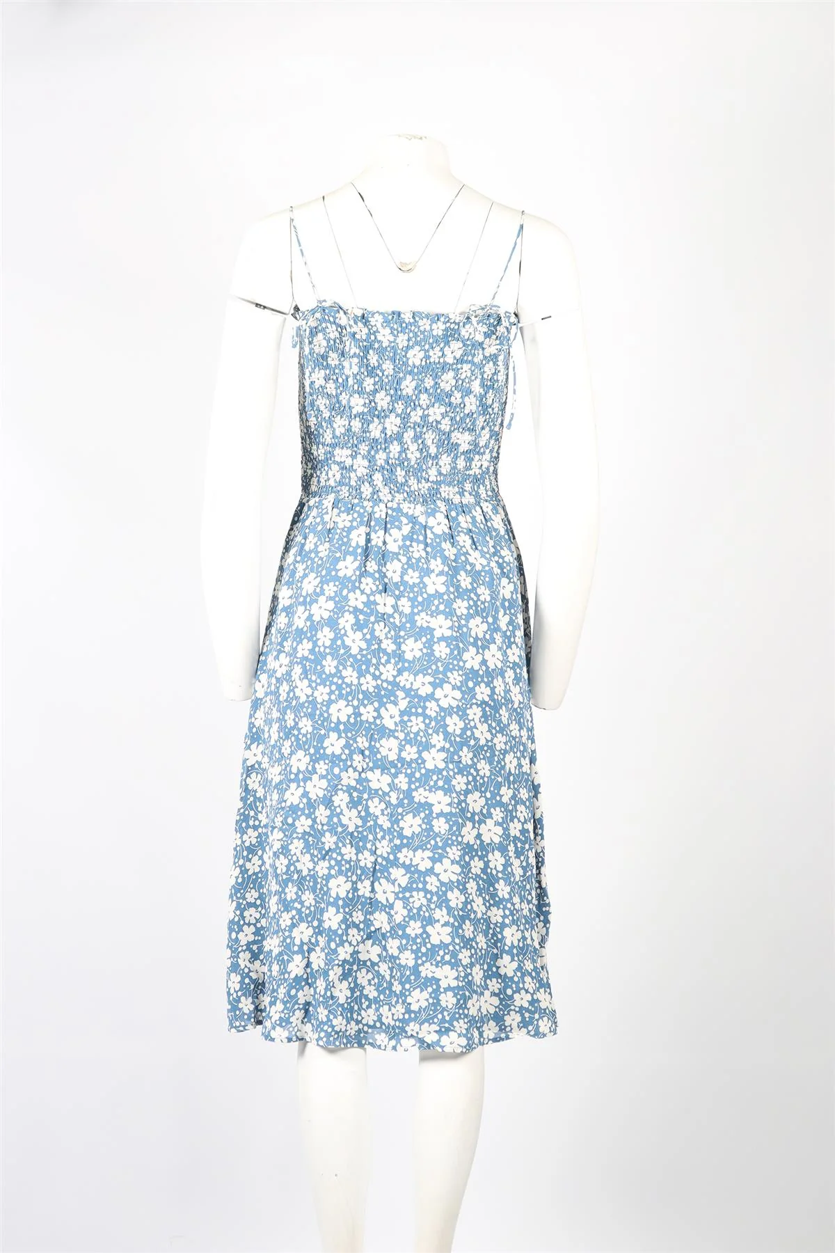 REFORMATION FLORAL PRINT CREPE MIDI DRESS SMALL - Image 4