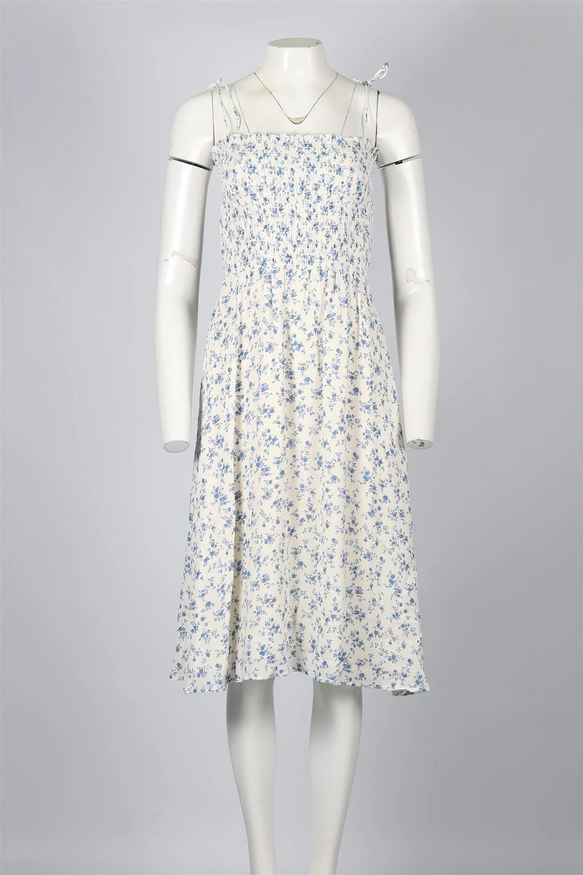 REFORMATION FLORAL PRINT CREPE MIDI DRESS SMALL - Image 2