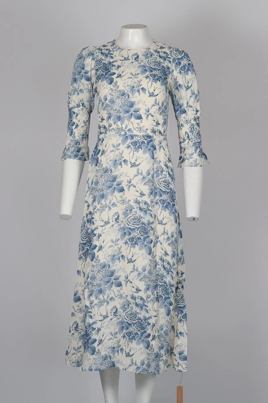 REFORMATION FLORAL PRINT CREPE MIDI DRESS US 2 UK 6 - Image 2
